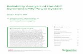 Reliability Analysis of the APC Symmetra MW Power … Analysis of the APC Symmetra MW Power System Revision 1 by Stephen Fairfax, M Technology, Inc. Neal Dowling, M Technology, Inc.