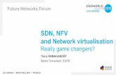 SDN, NFV and Network virtualisation - Digiworld · PDF fileSDN, NFV and Network virtualisation Really game changers? ... • SDN Enabled Virtual EPC Gateway ... -What are the real