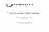 ICTs for Empowerment of Women and Girls: A research and …webfoundation.org/docs/2015/05/WROProjectFramework.pdf · ICTs for Empowerment of Women and Girls: A research and policy