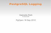 PostgreSQL Loggingwiki.postgresql.org/images/9/9d/Logging_pgopen_withnotes.pdfLogging-related GUCs in postgresql.conf Three sections: Where to Log When to Log What to Log ...and some