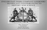 English East india Company logbooks signifiCant ... · PDF fileEnglish East india Company logbooks – signifiCant Contributions to history and sCiEnCE EriC frEEman tom ross philip