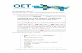 OET E-LEARNING PROJECT Screens from the OET Official ... · PDF fileWriting up relevant detail ... OCCUPATIONAL ENGLISH TEST Planning your response Look at the different types of paragraphs
