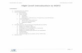 High Level Introduction to HDF5 - The HDF Group · PDF fileHigh Level Introduction to HDF5 CONTENTS 1. Introduction to HDF5 2. HDF5 Description a. File Format b. Data Model Groups