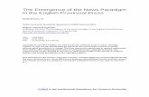 The Emergence of the News Paradigm in the English ... · PDF fileThe Emergence of the News Paradigm in the ... The emergence of the news paradigm in the English provincial ... improves