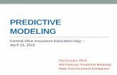 PREDICTIVE MODELING - Ohio Insurance Institute · PDF filesystem, process, behavior, or business ... Predictive modeling is critically dependent upon good ... Build candidate models