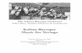 Italian Baroque Music for Stringsatlantabaroque.org/wp-content/uploads/2011/01/2007-01-28-program.pdf · ITALIAN BAROQUE MUSIC FOR STRINGS Concerto in C Major, ... Concerto in G Minor,