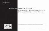B PASSCLAIM – GuIdAnCe to SuBStAntIAte H C on Filsi.eu/wp-content/uploads/sites/3/2016/06/Beyond-PASSCLAIM-Report... · beyond passclaim – guidance to substantiate health claims