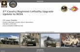 2nd Cavalry Regiment Lethality Upgrade Update to NDIA · PDF file2nd Cavalry Regiment Lethality Upgrade Update to NDIA ... UNCLASSIFIED APRIL 2016 NDIA ... Saved Contractor-Run Source