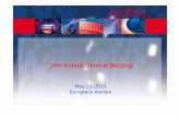 16th Annual General Meeting - Aixtron · PDF fileYou should not place undue reliance on these forward-looking statements. Actual results and trends may differ materially from those