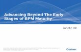 Advancing Beyond The Early Stages of BPM Maturity · PDF fileToolkit: Building a Business Process Competency ... For more information, stop by Gartner Solution Central or e-mail us
