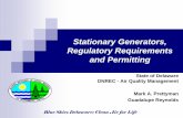 Stationary Generators, Regulatory Requirements … Skies Delaware; Clean Air for Life Stationary Generators, Regulatory Requirements and Permitting State of Delaware DNREC - Air Quality