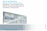 R&S®ROMES4 Drive Test Software The R&S®ROMES4 drive test software, the unique scanners and network problem analyzer (NPA) tool from Rohde & Schwarz provide an all-in-one solution