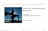October 2017 Oil & Gas Discussion MacroVoices Consulting Services, Inc. artberman.com Slide 1 October 2017 Oil & Gas Discussion MacroVoices Art BermanLabyrinth Consulting Services,