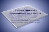 JOB AND INTERNSHIP OPPORTUNITIES WITH THE UN · PDF fileNairobi UNON,UNEP, UN-Habitat New York ... • United Nations University –Comperative Regional Integration ... Internship