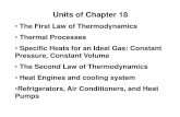 Units of Chapter 18 - San Francisco State Universitywman/phy111hw/lecture notes...Units of Chapter 18 • The First Law of Thermodynamics • Thermal Processes • Specific Heats for