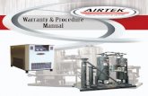 Airtek Warranty and Procedure Manualsouthwestcompressedair.com/airtek/airtek-warranty-book.pdf · Warranty Procedure Airtek believes in giving the most expedient service possible