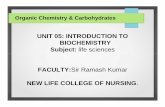 FACULTY: NEW LIFE COLLEGE OF · PDF file · 2016-03-04NEW LIFE COLLEGE OF NURSING. Objectives ... CHO are hydrates of carbon Or polyhydroxy ... sugars WHY?-Because they are the simple