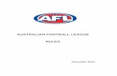 AUSTRALIAN FOOTBALL LEAGUE RULESs.afl.com.au/staticfile/AFL Tenant/AFL/Files/AFL Rules...2.7 Sanctions and payment 32 3. Investigators 33 3.1 Appointment 33 3.2 Reference to Investigator
