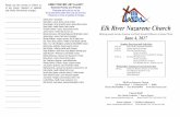 Elk River Nazarene  · PDF fileElk River Nazarene Church ... Michael Hammack—9th Grader/leukemia; ... students up to 12th Grade students & parents are invited to a cook out &