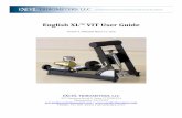 English XL VIT User Guide - Excel Tribometers, LLC XL™ VIT User Guide Version 4, Released March 21, 2016 EXCEL TRIBOMETERS, LLC 237 Hanbury Road E, Suite 17 PMB 254 Chesapeake, VA