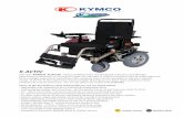 Front Page K-ACTIV Final - KYMCO Healthcare UK · PDF fileTurning radius Ground Clearance ... Angle Adjustable & heel loops 55.5 cm (22") 12.5 cm (5") 6.5 cm (2.5") 6 mph / 10 km/h