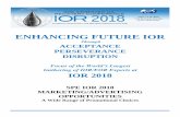 ENHANCING FUTURE IOR - SPEIOR.ORG FUTURE IOR Through ACCEPTANCE PERSEVERANCE DISRUPTION Focus of the World’s Largest Gathering of IOR/EOR Experts at IOR 2018 SPE IOR 2018 ... SPE