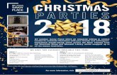 CHRISTMAS PARTIES -   · PDF fileWE HAVE TWO PACKAGES AVAILABLE THIS YEAR: Option 1: £115pp +VAT to include the following: Two arrival drinks of beer, wine or soft drinks