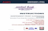 INDEPENDENT FRONT SUSPENSION · PDF fileINSTRUCTIONS INDEPENDENT FRONT SUSPENSION SYSTEM (Includes Front Sway Bar Installation Instructions) FOR AMC MUSCLE CARS: 1968-70 AMX 1968-74