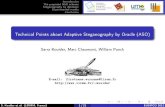 echnicalT Points about Adaptive Steganography by · PDF fileechnicalT Points about Adaptive Steganography by Oracle (ASO) Sarra Kouider, ... J. Fridrich, Kodovský, V. Holub, and M.