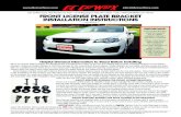 FRONT LICENSE PLATE BRACKET INSTALLATION INSTRUCTIONS · PDF fileFRONT LICENSE PLATE BRACKET INSTALLATION INSTRUCTIONS ... Thank you for your interest in our products. ... FRONT LICENSE