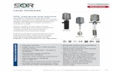 Level Switches - SOR Inc. · PDF fileSOR® mechanical level switches are rugged, industrial products specifically designed for versatility of application. This catalog contains application