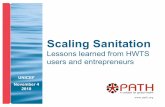 Scaling Sanitation Project Update - Home | UNICEF · PDF file · 2015-11-23Production Marketing Customer ... (HUL): product, marketing and distribution Spandana: ... – Consumer