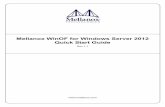 Mellanox WinOF for Windows 8 Quick Start · PDF fileMellanox WinOF for Windows Server 2012 Quick ... You can download the SM ... OpenSM is embedded in the MLNX_VPI for Windows package