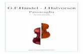 G.F.Händel - J.Halvorsen - Vioolschool  · PDF fileG.F.Händel - J.Halvorsen Passacaglia for violin and viola
