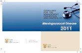 GUIDELINES FOR THE MANAGEMENT, PREVENTION AND CONTROL … Meningococcal Disease Guidelines... · guidelines for the management, prevention & control of ... 6.2 meningococcal septicaemia