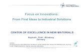 Focus on Innovations: From First Ideas to Industrial · PDF fileFocus on Innovations: From First Ideas to Industrial Solutions ... ISC; SKZ; ZAE, • University ... Polymers The Know-How