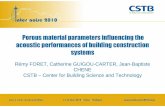 Porous material parameters influencing the acoustic ... · PDF filePorous material parameters influencing the acoustic performances of building construction systems Rémy FORET, Catherine