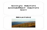 Georgia Habitats Animal/Plant Habitats · PDF fileSome animals in this region include black bears, whitetail deer, ... land is characterized by green ... Georgia Habitats Animal/Plant