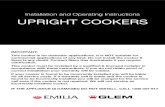 Installation and Operating Instructions UPRIGHT · PDF fileInstallation and Operating Instructions UPRIGHT COOKERS ... Contact Glem Gas Australasia if you require ... When replacing