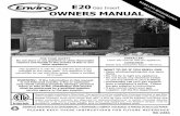 E20 Gas Insert OWNERS MANUAL - Inglenook · PDF fileAlways connect this gas stove to a vent system and vent to ... VENTED GAS FIREPLACE HEATER (E20 DV; NG/LPG) ... the manufacturing