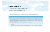 UNDERSTANDING MATHEMATICS - us. · PDF fileUNDERSTANDING MATHEMATICS CHAPTER 1 ... This conversation prompts us to ask the following questions: ... form an elementary picture of part