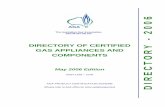 DIRECTORY OF CERTIFIED GAS APPLIANCES AND … Page AS 4623 Jointing Materials..... 111
