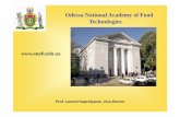 Odessa National Academy of Food · PDF fileОдесская национальная академия пищевых технологий Odessa National Academy of Food Technologies