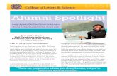 Alumni Spotlight - Division of Undergraduate · PDF fileAlumni Spotlight This month’s ... guiding yourself. To have that level of responsibility, and starting out totally ... what