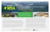 GREAT BEAR RAINFOREST OVERVIEW - … coastal communities. Some of these milestones are seriously delayed, creating an urgent need to speed up the implementation process. Premier Christy