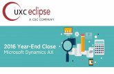 2016 Year End Close Microsoft Dynamics AX - Eclipsewebasset.uxceclipse.com/wp-content/uploads/2016/12/... · Microsoft Dynamics AX. Presenter Lee Sussman ... – Auto reverse (using