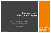 Introduction to Tabletops & Exercises - · PDF file · 2014-10-10Introduction to Tabletops & Exercises 10/10/2014 . ... Evaluate the test results. Adapt plans and ... IS-120.A: An