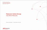 Telecom Italia  · PDF fileTELECOM ITALIA GROUP 1Q 2013 Results Milan, May 9th, ... Mobile Service Revenues: ... CABLES BLUEPRINT 5,700,000 575,000 km