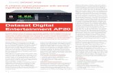 Datasat Digital Entertainment AP20 - Dirac 31 bands of 3rd octave equalization • 3 bands of parametric equalization • Channel gain & phase inversion control • Individual Bass