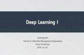 Deep Learning I - Korea Universitydsba.korea.ac.kr/wp/wp-content/seminar/Deep learning/Deep Learning... · Deep Learning I Deep learning is research on learning models with multilayer
